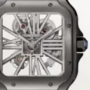 Santos de Cartier Large Skeleton Black ADLC