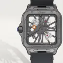 Santos de Cartier Large Skeleton Black ADLC
