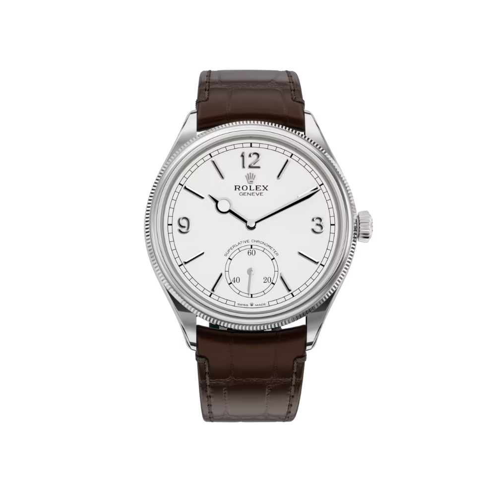 1908 Rolex 39 mm, 18 kt white gold, polished finish Reference m52509-0006