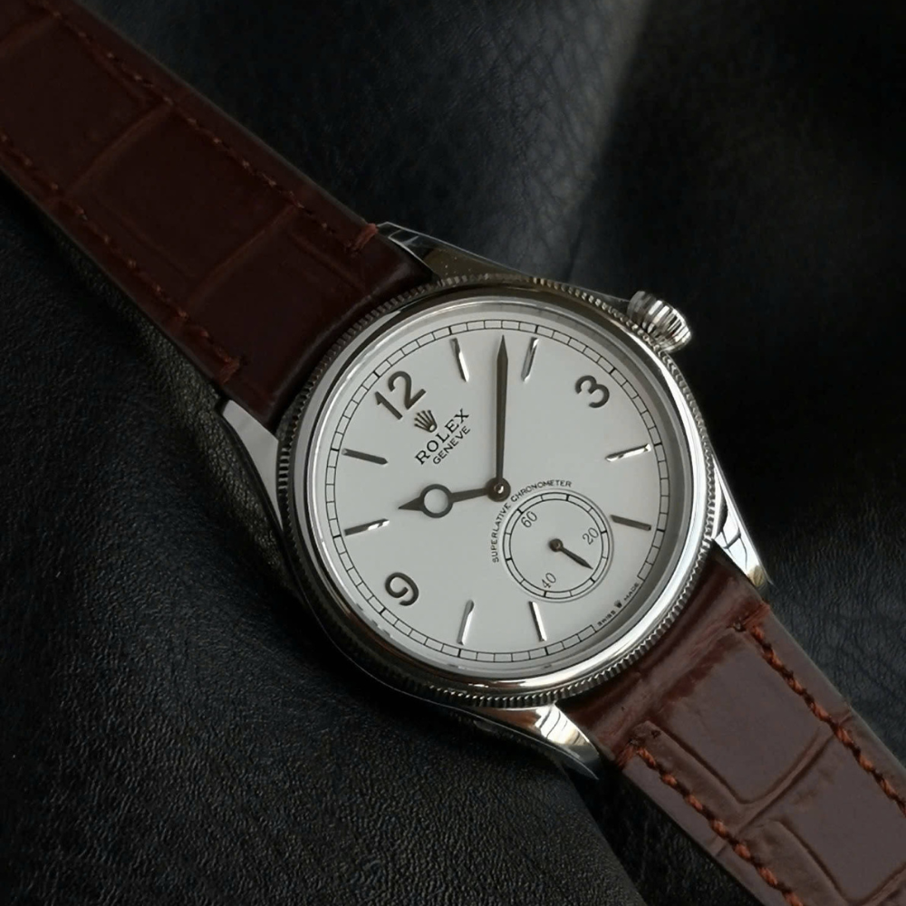 1908 Rolex 39 mm, 18 kt white gold, polished finish Reference m52509-0006 - Image 3